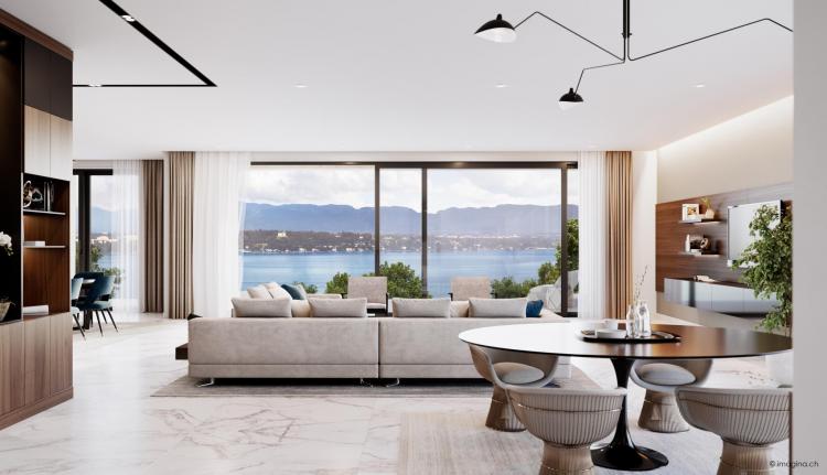 Luxury lakefront apartment 